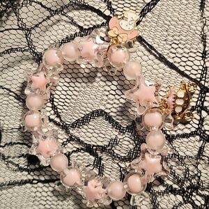 Pink My Melody Hello Kitty Charm Bracelet